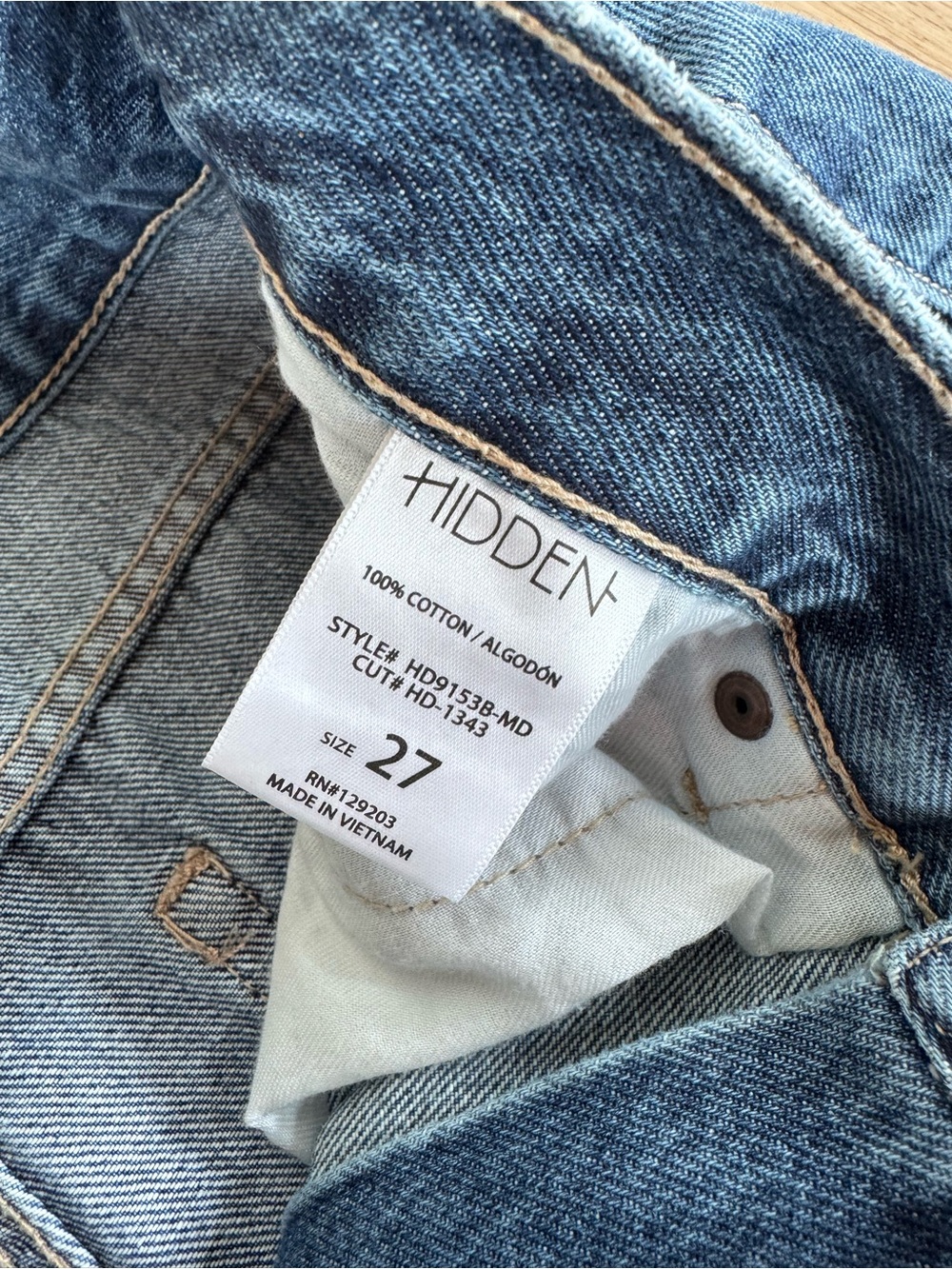 Hidden Jeans Alyx Highrise Baggy Jean Medium Dark Size 27 - Picture 5 of 8